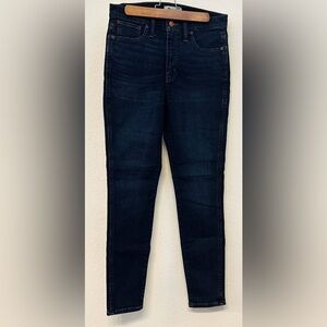Madewell 10” High Rise Skinny Jeans Dark Wash Size 29 Classic Denim